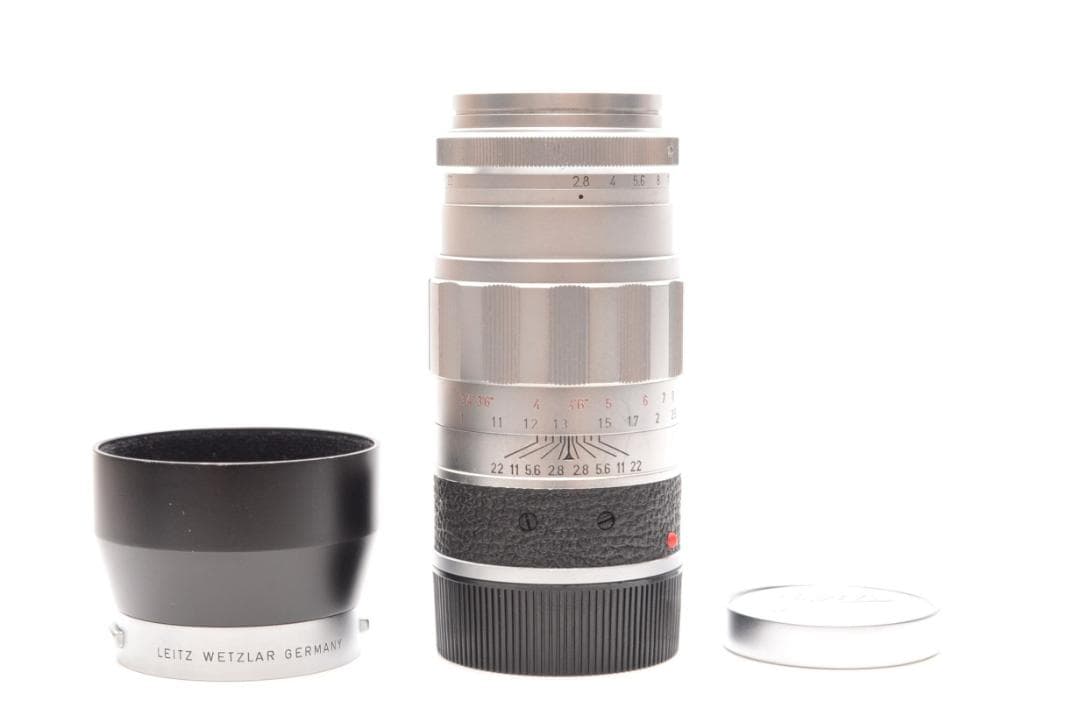 LEICA ELMARIT-M 90mm F2.8 シルバー フード付