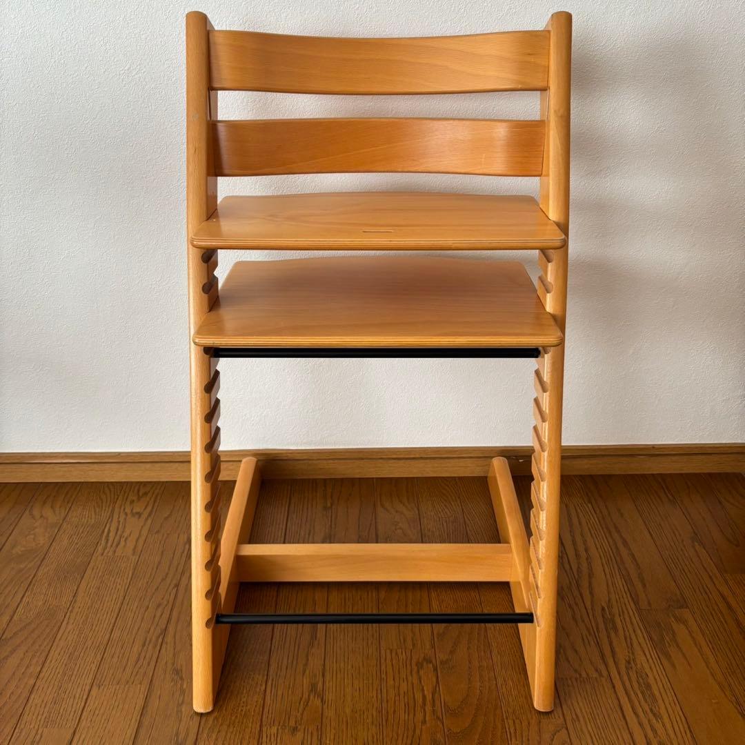 ストッケ　トリップ トラップ　ベビーチェア+ベビーセット　ナチュラル　S/N3②