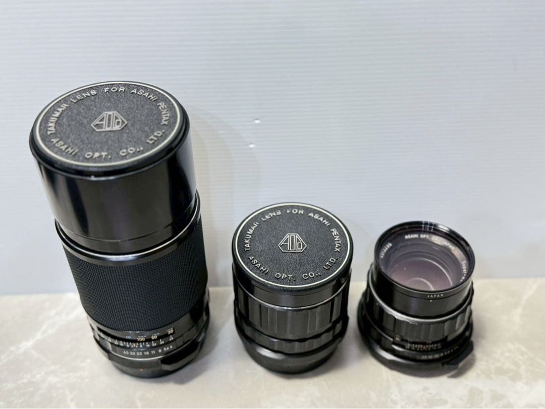 Pentax 6x7 バケペン 105mm F2.4含レンズ3本 木製グリップ付