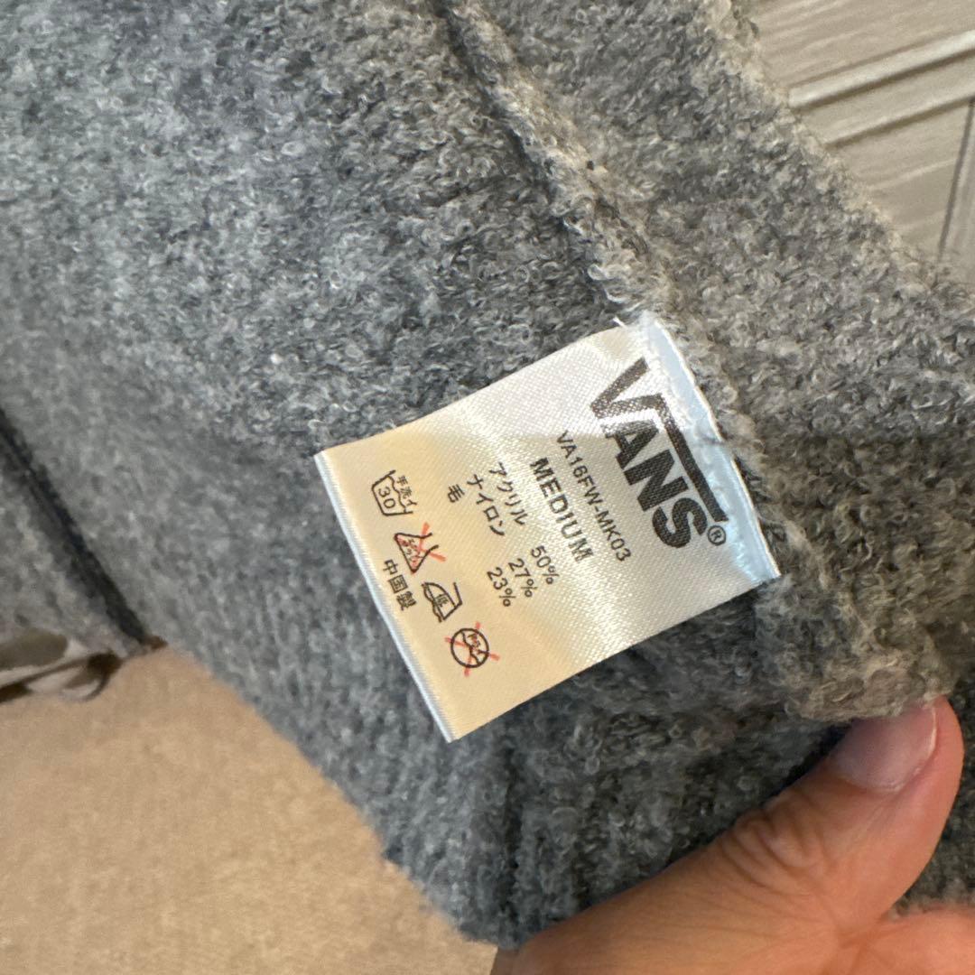 蘭*様 VANS フード付きニットセーター M グレー 66