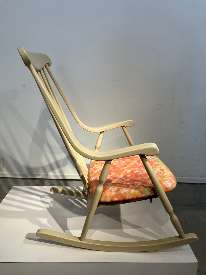 オールド、鳥取家具、ロッキングチェア、昭和レトロ、和モダン、キツツキ、日進木工、