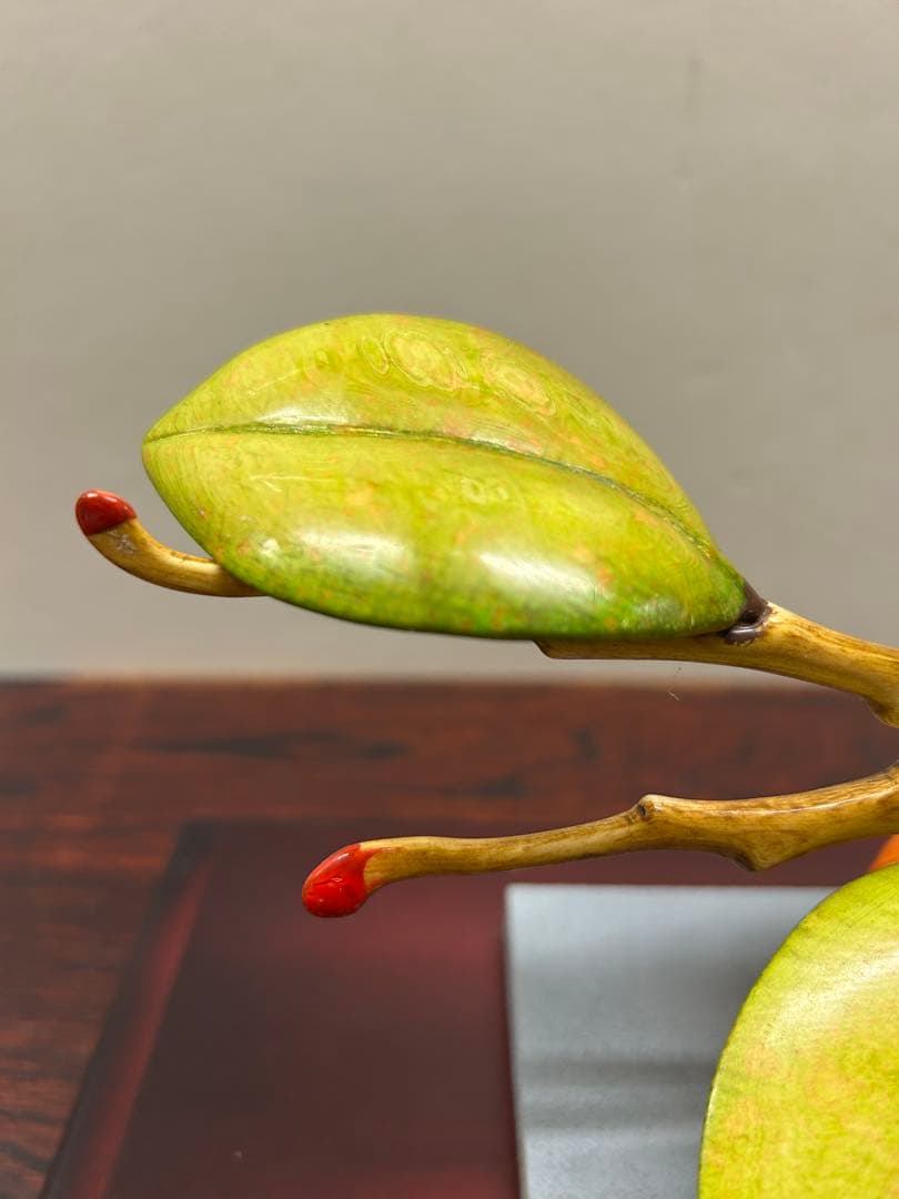 美品　極上柿　置物　送料込み