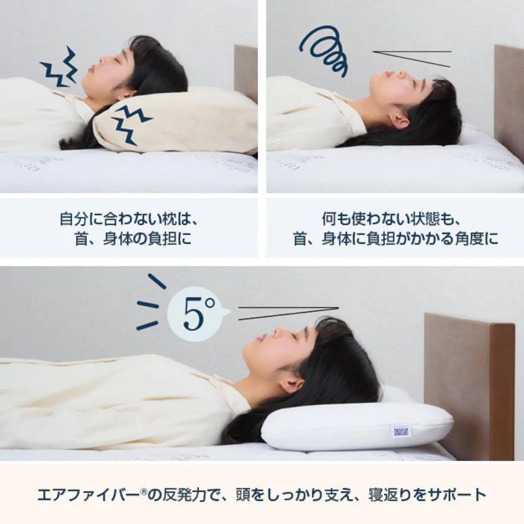 airweave pillow slim 120cm幅 ホワイト　みな実のまくら