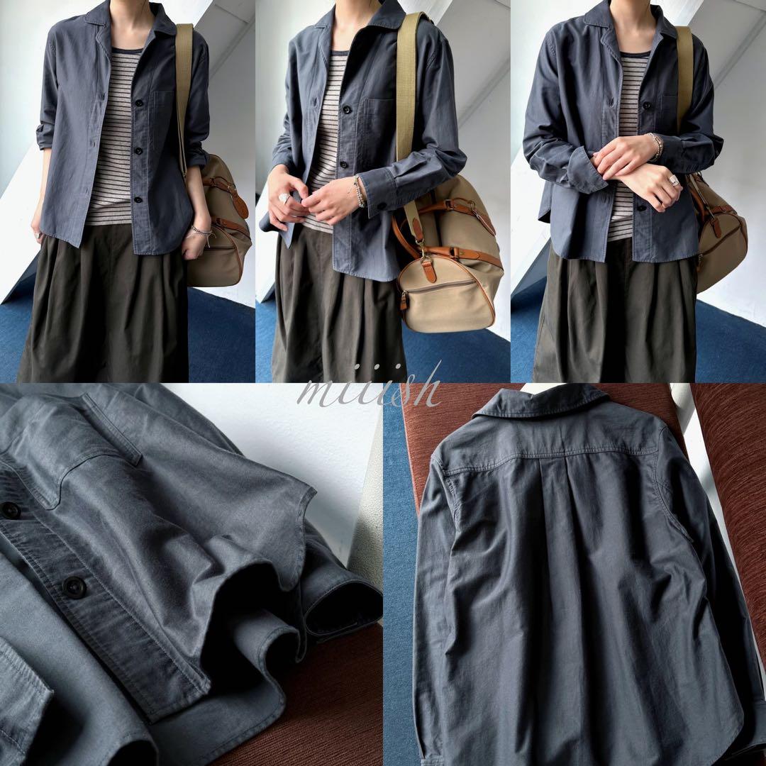 新品タグ付 マーガレットハウエル ソフトコットンタイプライターシャツ 2024