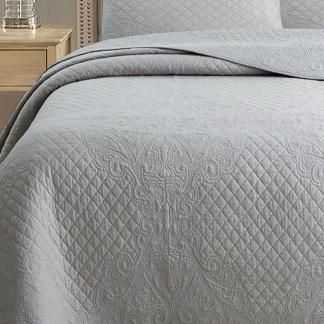 キルトベッドカバー3点セット綿マルチカバー キルティング MY03