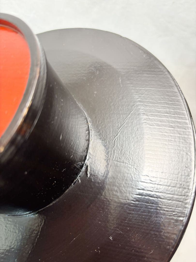 茶道具 今日庵好 柳菴 木製 渦蒔絵 獨楽 菓子器 高杯 2客組 おしゃれ