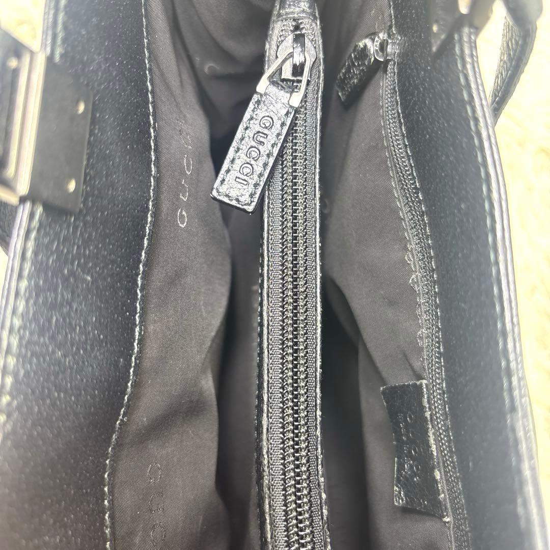 [希少無地.美品] グッチ トートバッグ　ビジネスバッグ　A4 自立　シボ革