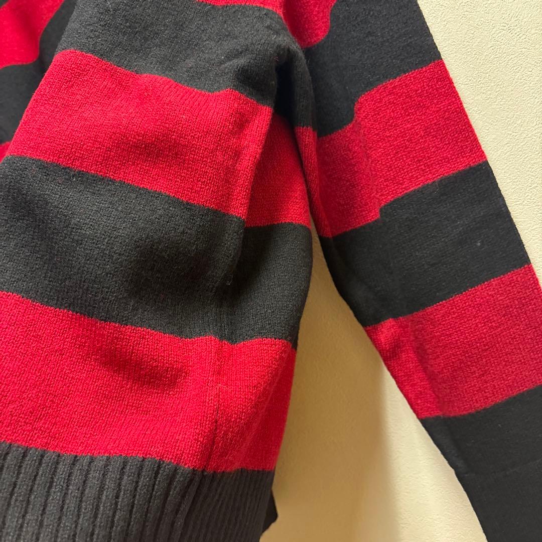 m*o様 ☆ ナンバーナイン L 赤黒ボーダー 06期風 カートコバーン ニット