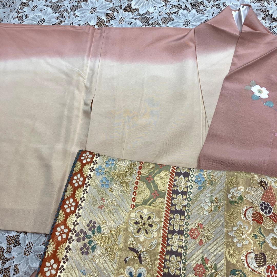 美品４点 ＊本加賀友禅作家落款入り 訪問着＊本金箔袋帯　入学式卒業式 結婚式