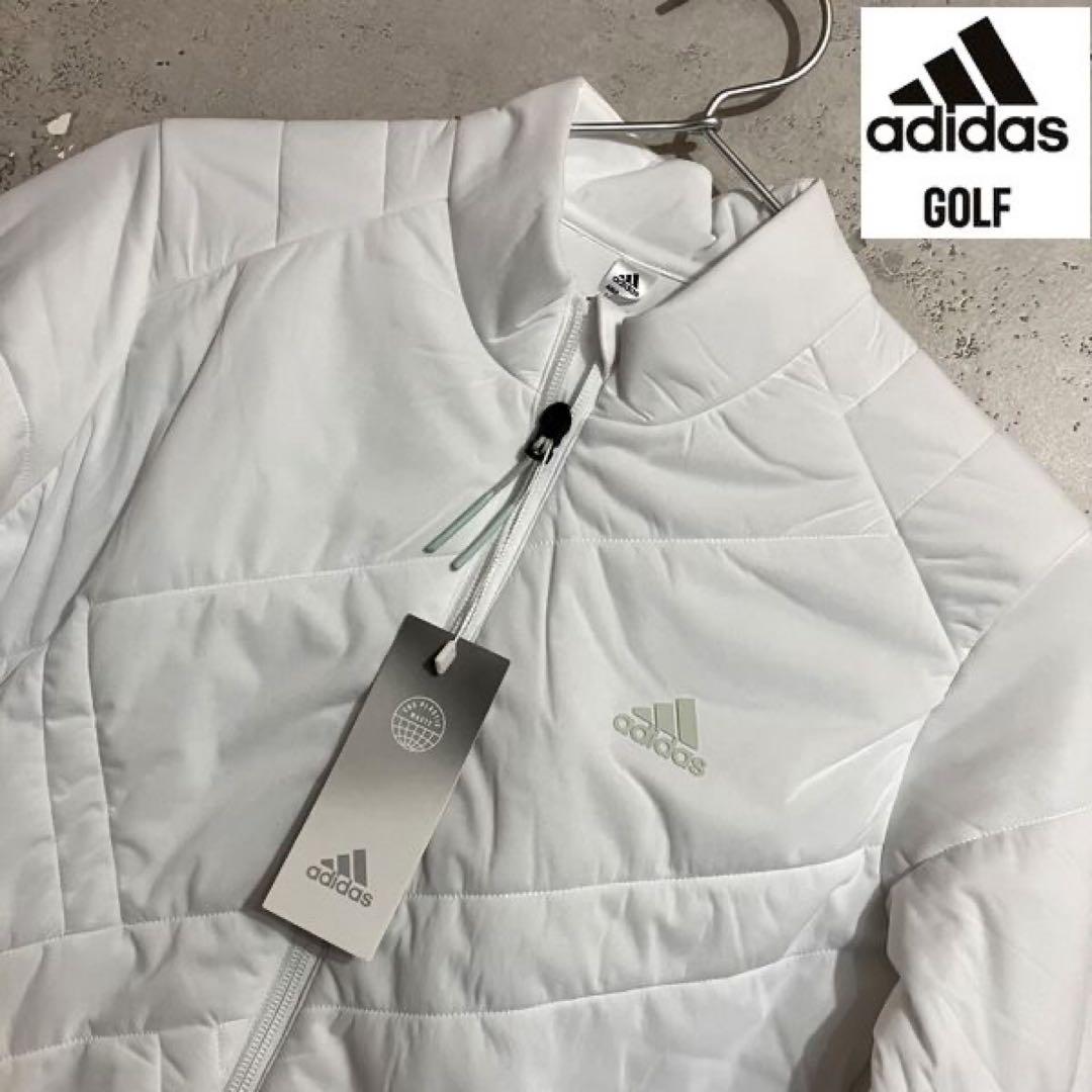 新品 レディースL adidasゴルフ保温 キルティング中綿ジャケット&スカート