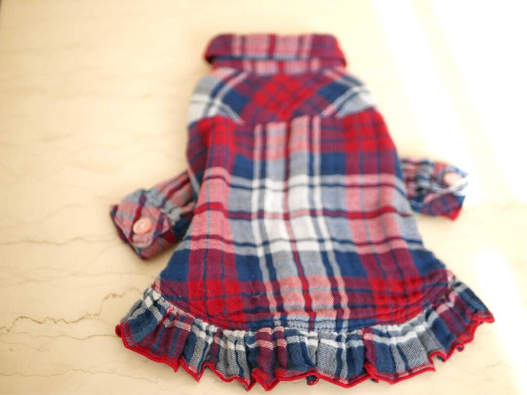 アトリエgg ガーゼチェックワンピース