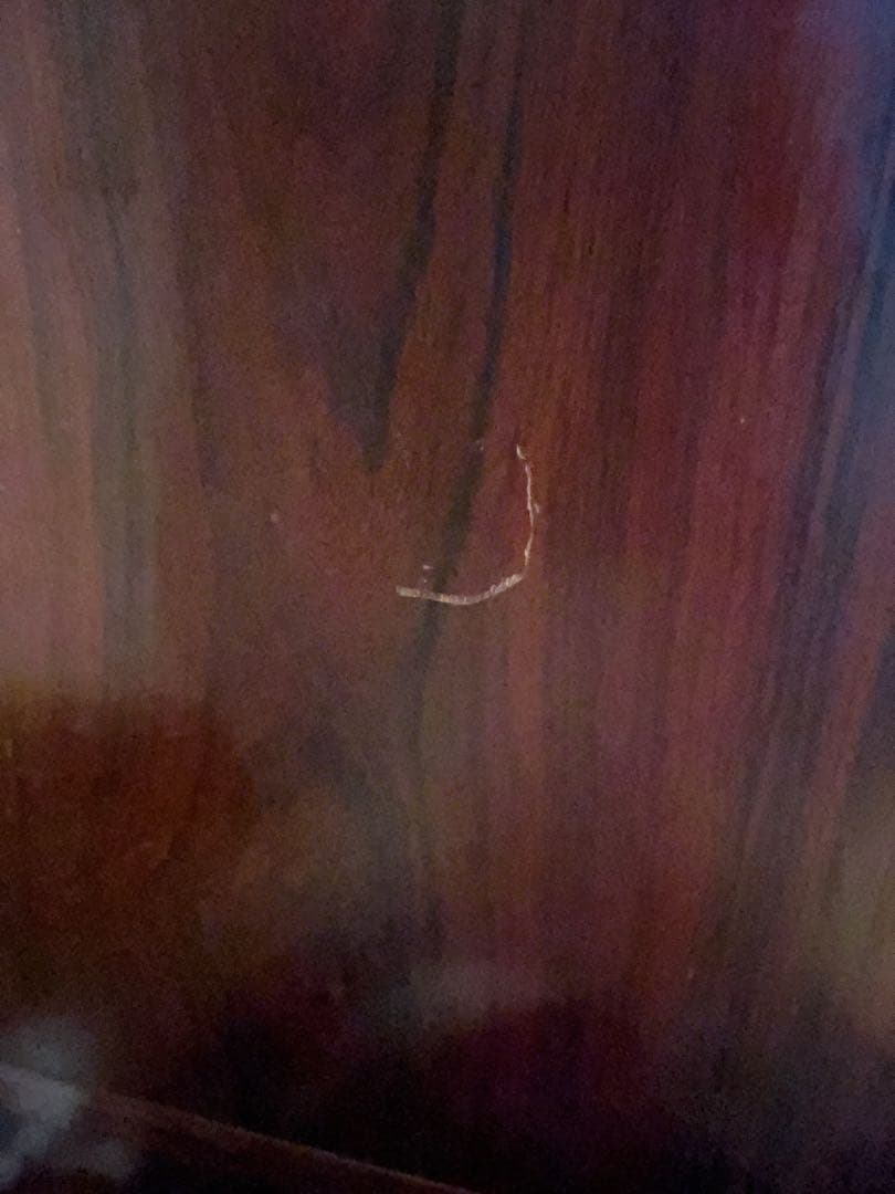 アンティーク 洋服タンス 収納 ダークブラウン 3扉 引き出し ミラー付き