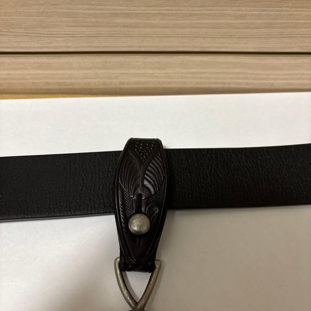 RRL レザーキーホルダー ブラック