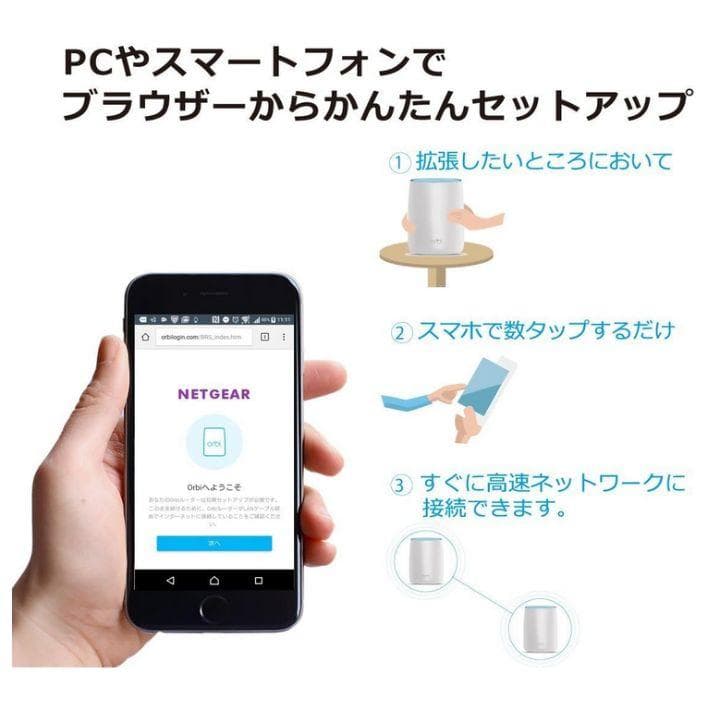 Netgear Orbi RBK50 メッシュWiFi 新品未使用 2台セット