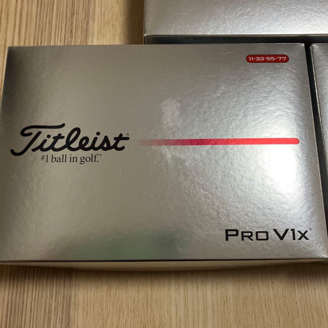 【新品未使用】タイトリストprov1x ゴルフボール　白　2025 3箱