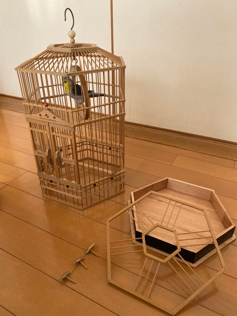 ⭐️限定値下げ　鳥籠　手作り　竹細工　工芸　匠④