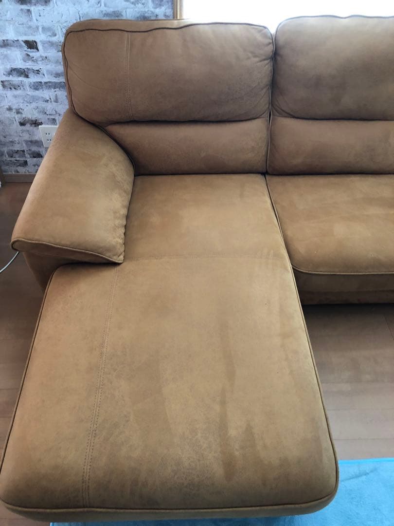 ① レザーテックス　ソファー　3人掛け　2個口で購入必要