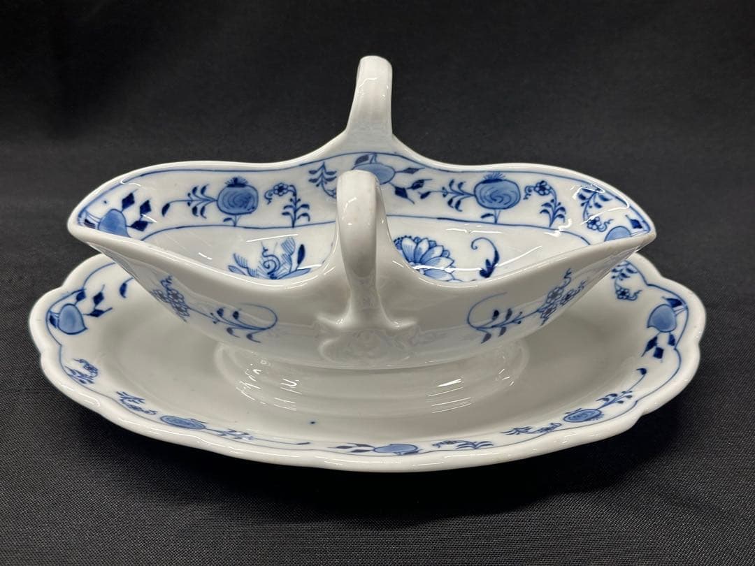 【USED】meissen ブルーオニオン　グレイビーボート　ソーシエール