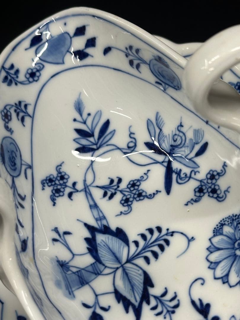 【USED】meissen ブルーオニオン　グレイビーボート　ソーシエール