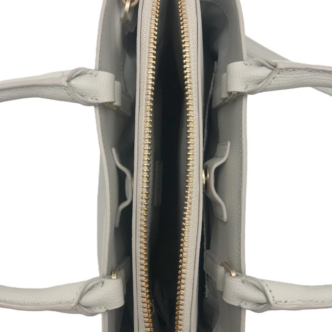 美品　agnes b. アニエスベーグレー レザー　ショルダーバッグ　2WAY