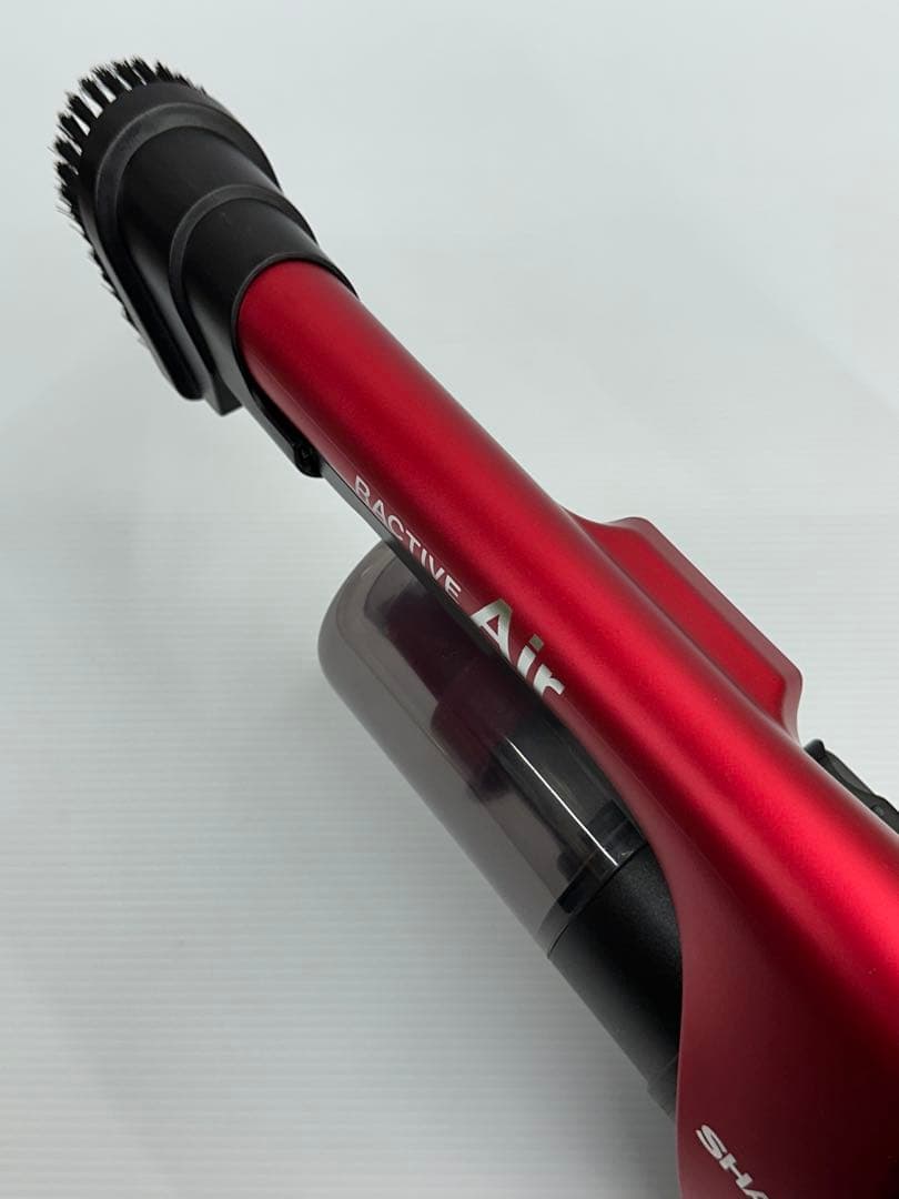 充電器+純正バッテリー付き　シャープ　EC-SR7-P 掃除機　2022年製　赤