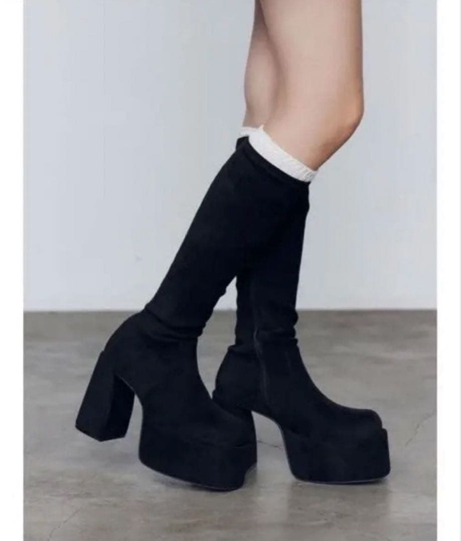 EMODA エモダ バルキープランプフィットブーツ スエード M