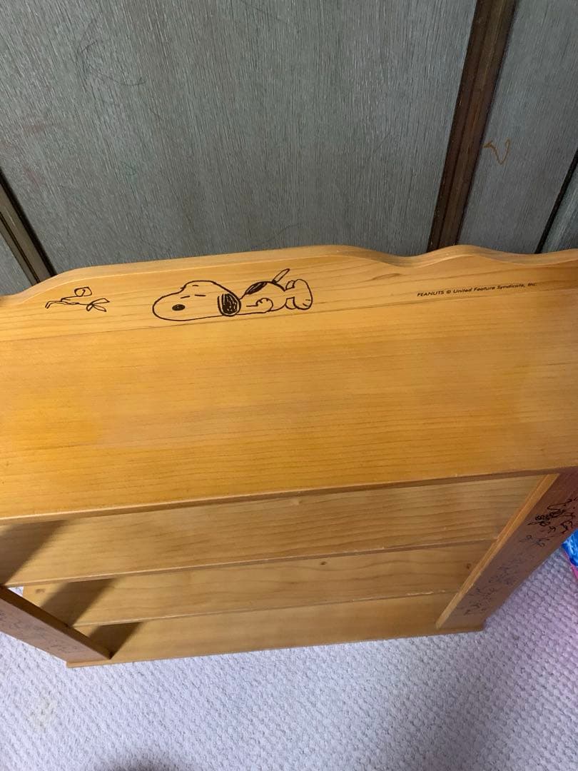 ディノス　スヌーピー木製ラック 3段