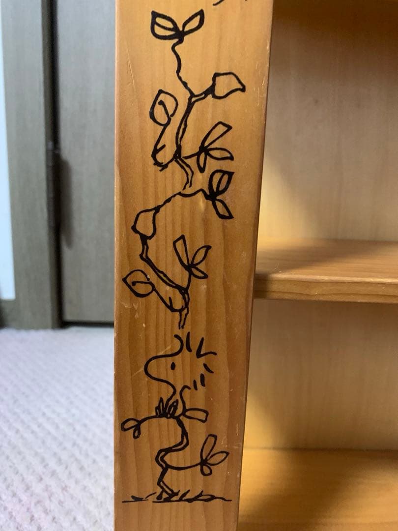 ディノス　スヌーピー木製ラック 3段