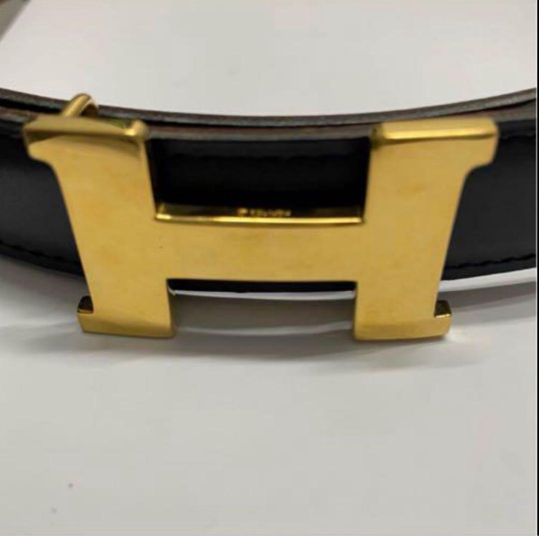 みな　美品　エルメス　コンスタンスレザー Hバックル リバーシブルベルト