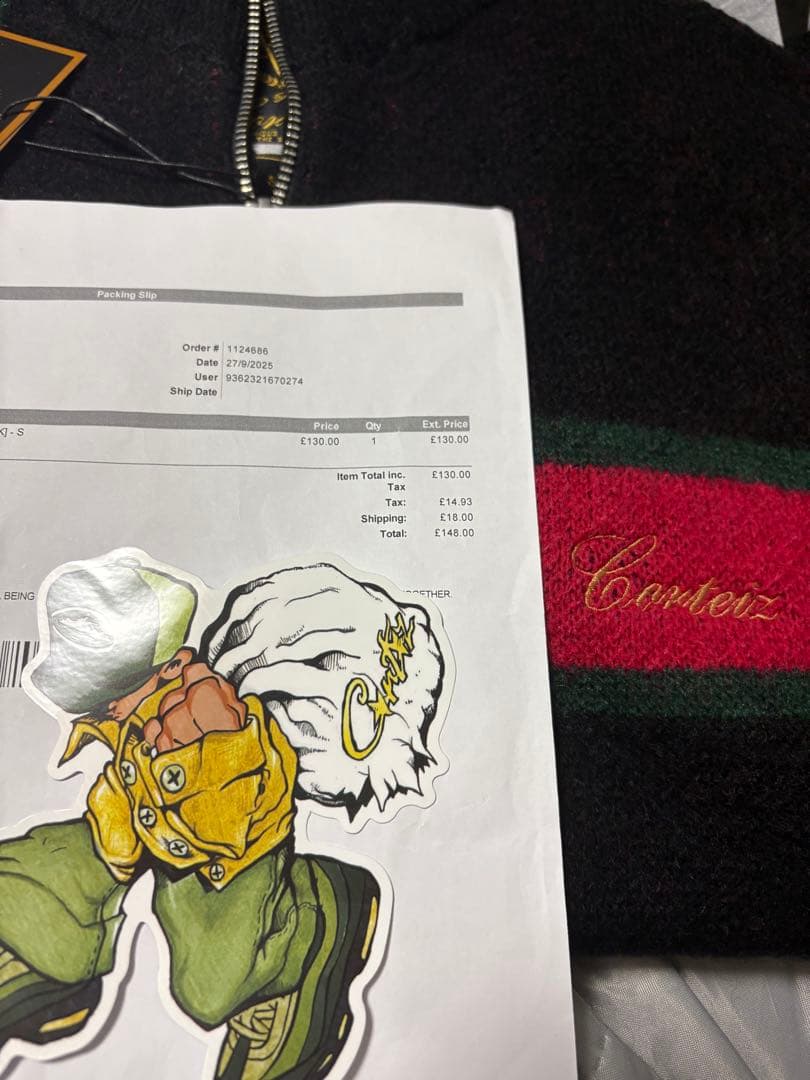 Corteiz LUX KNIT ZIP UP [BLACK] ニット