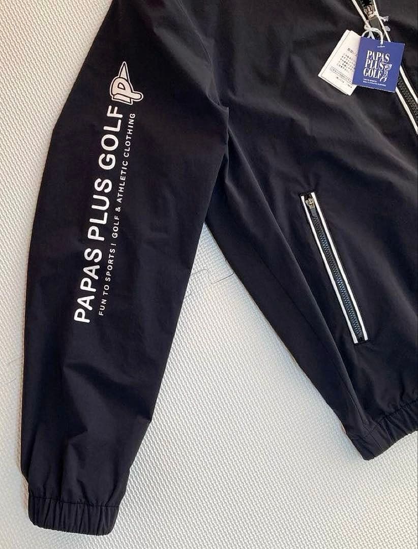 PAPAS PLUS GOLF 防寒・防風裏フリースフルジップブルゾン／Mサイズ
