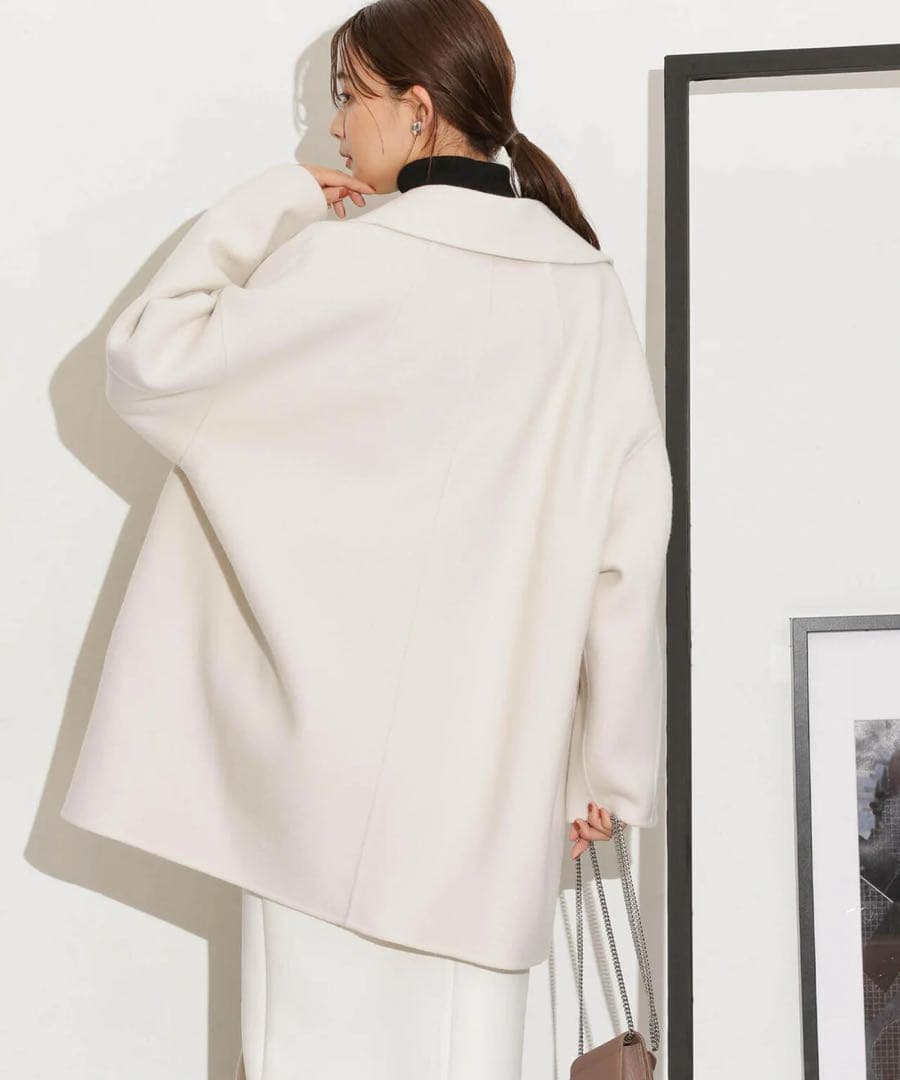 ナノユニバース☆スーパー140ウールリバーミドルコート