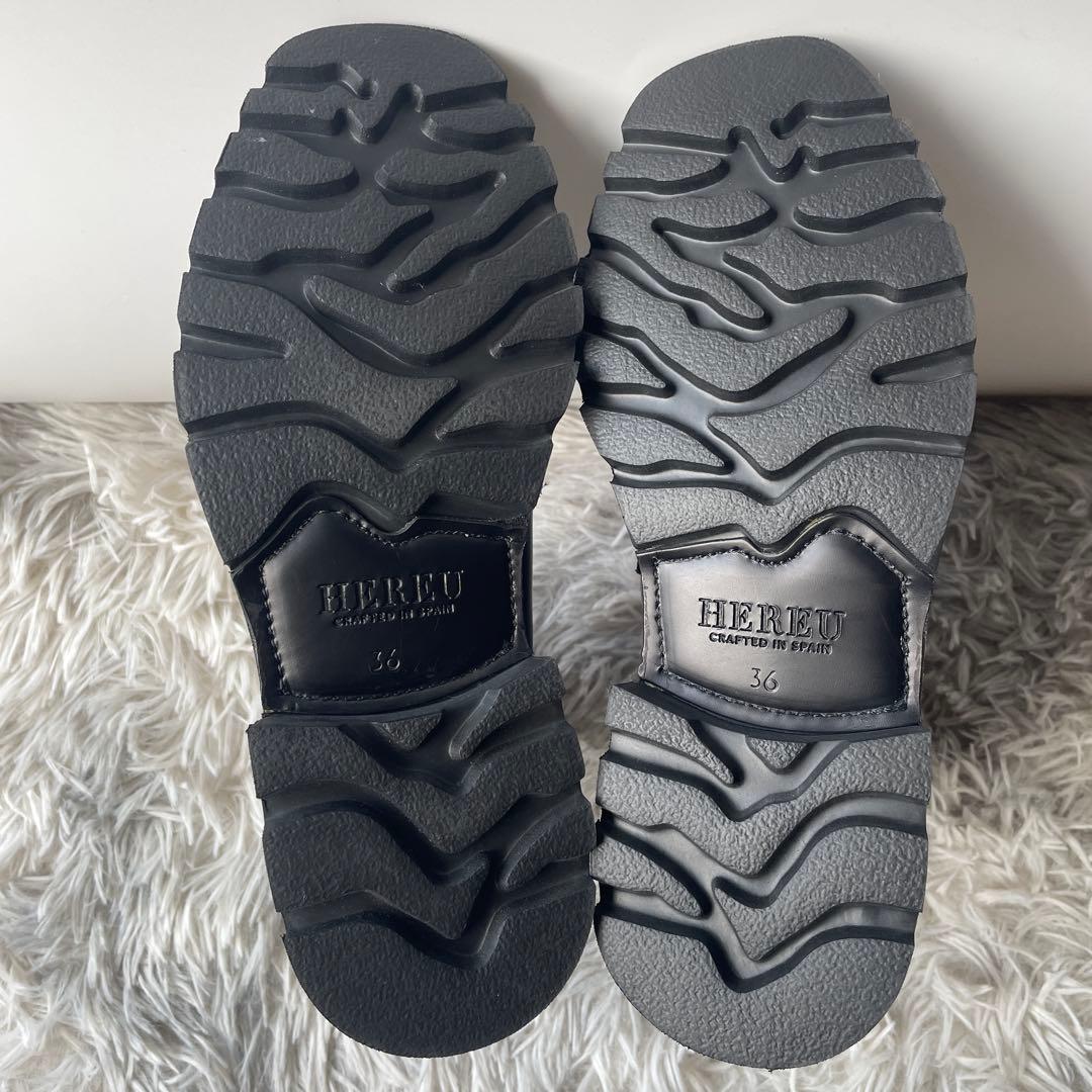 【ほぼ未使用】へリュー サイドゴアブーツ 36 ブラック