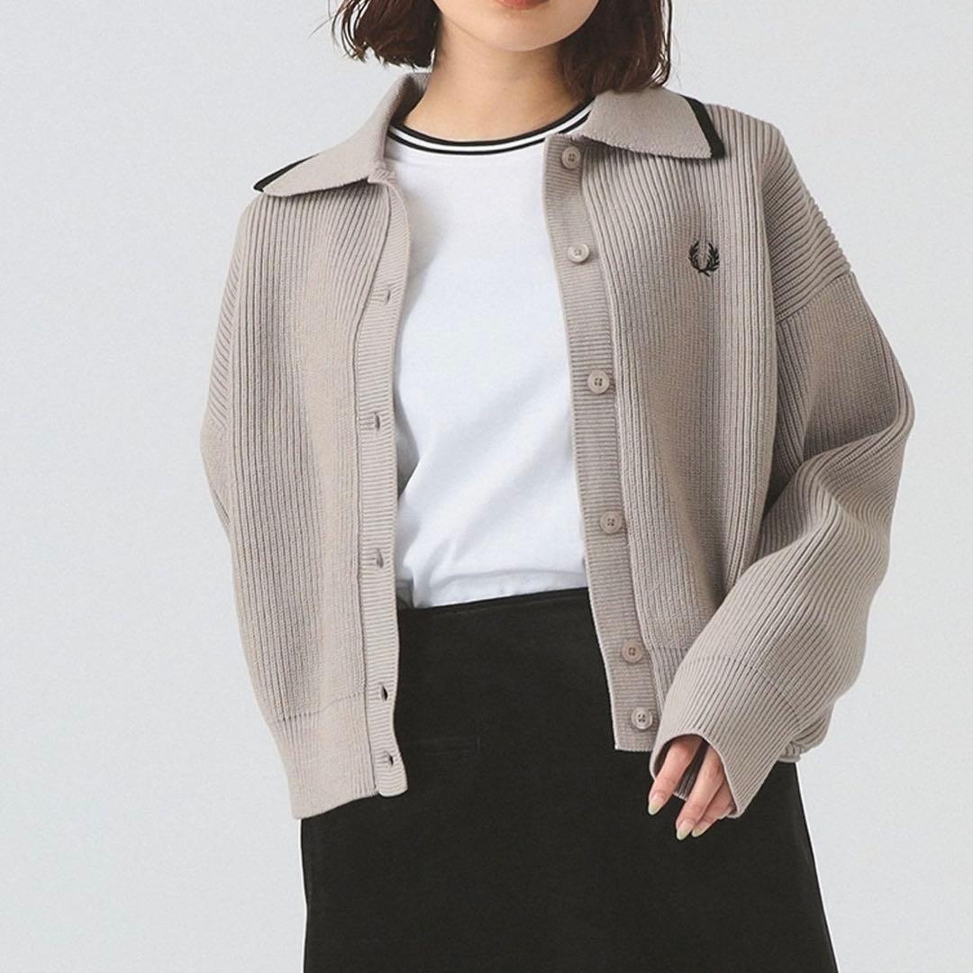 トップス FRED PERRY Tipped Collar Cardigan beams