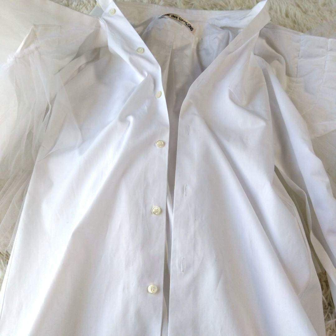 コムデギャルソン　ロングシャツ　　ケープ　チュール