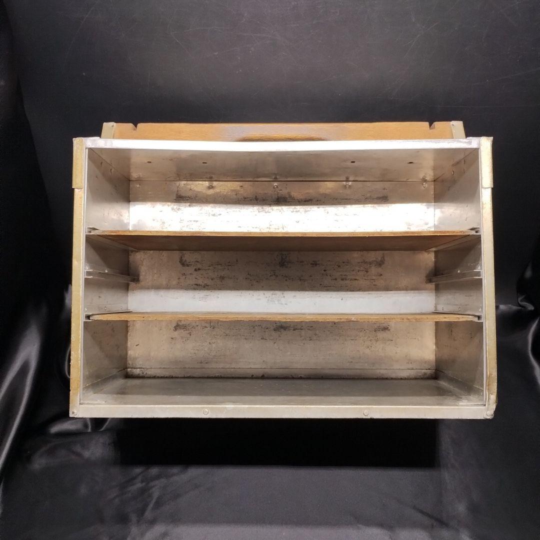 ◼️昭和レトロ◼️アルミ 出前箱 横型 4段