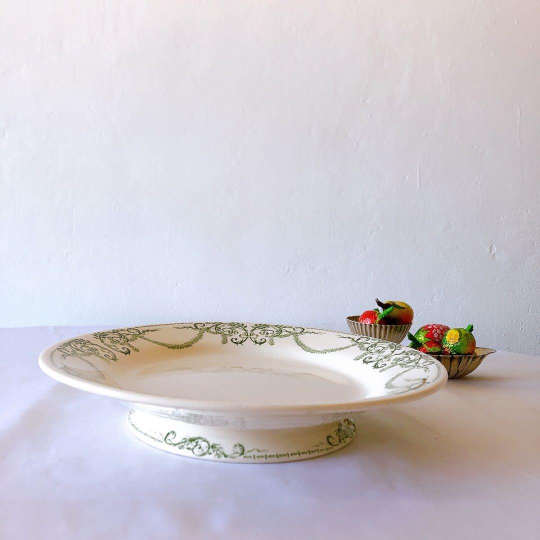 希少　クレイユモントロー 『ナポレオン』ケーキスタンド　フランスアンティーク食器