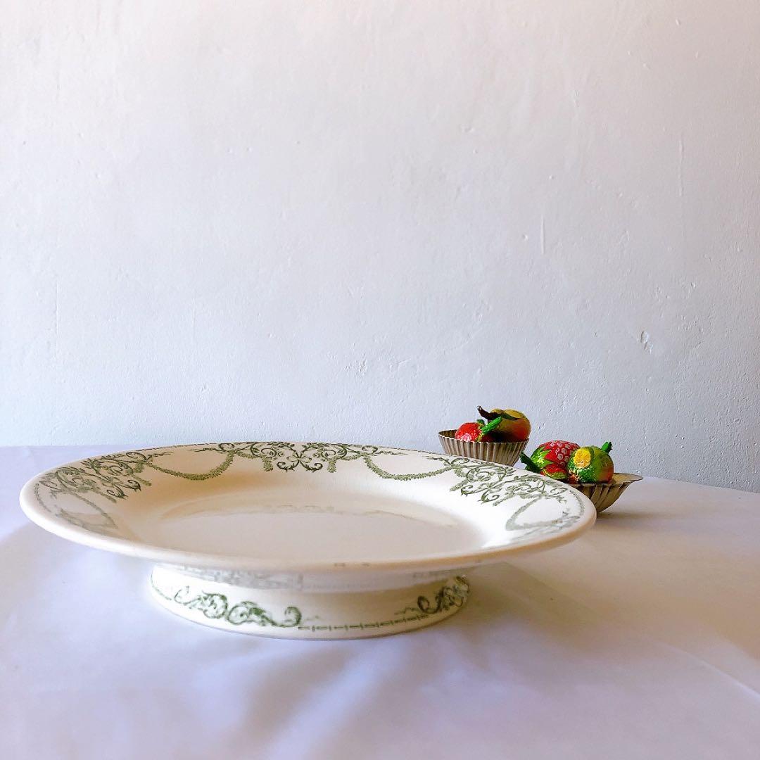 希少　クレイユモントロー 『ナポレオン』ケーキスタンド　フランスアンティーク食器