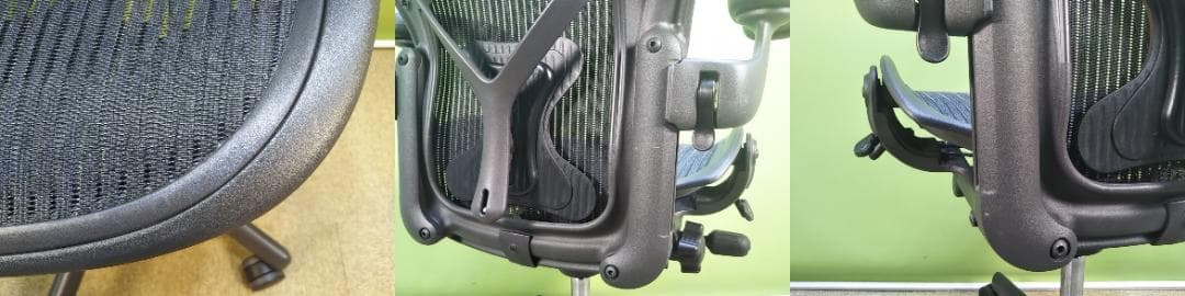 bj　アーロンチェア　Aサイズ　フル装備　レバー式可動肘　前傾機能有り　中古品