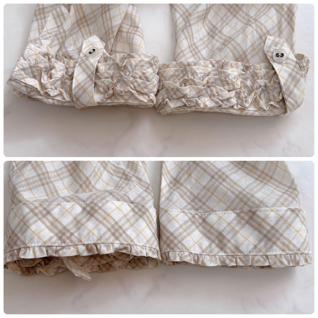 バーバリーブルーレーベル✨️シャツワンピース ノバチェック 紐ベルト 刺繍 ホース