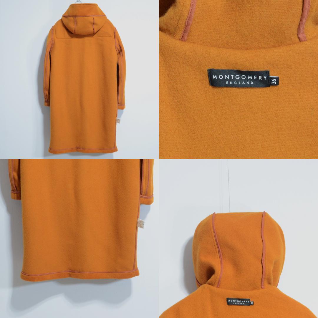 超極上品 マラリウス カットパイル モンゴメリー ダッフルコート オレンジ 36