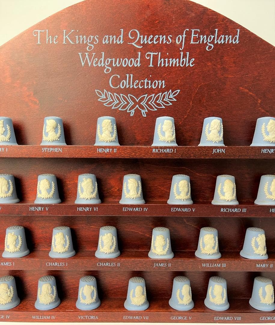ウエッジウッド ジャスパー シンブル 41個セット 英国国王、女王