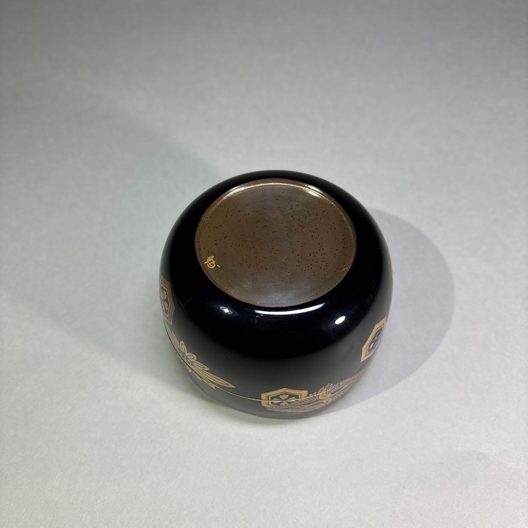 大下宗香　吉祥紋蒔絵　平棗 内平目銀地(桐箱入)