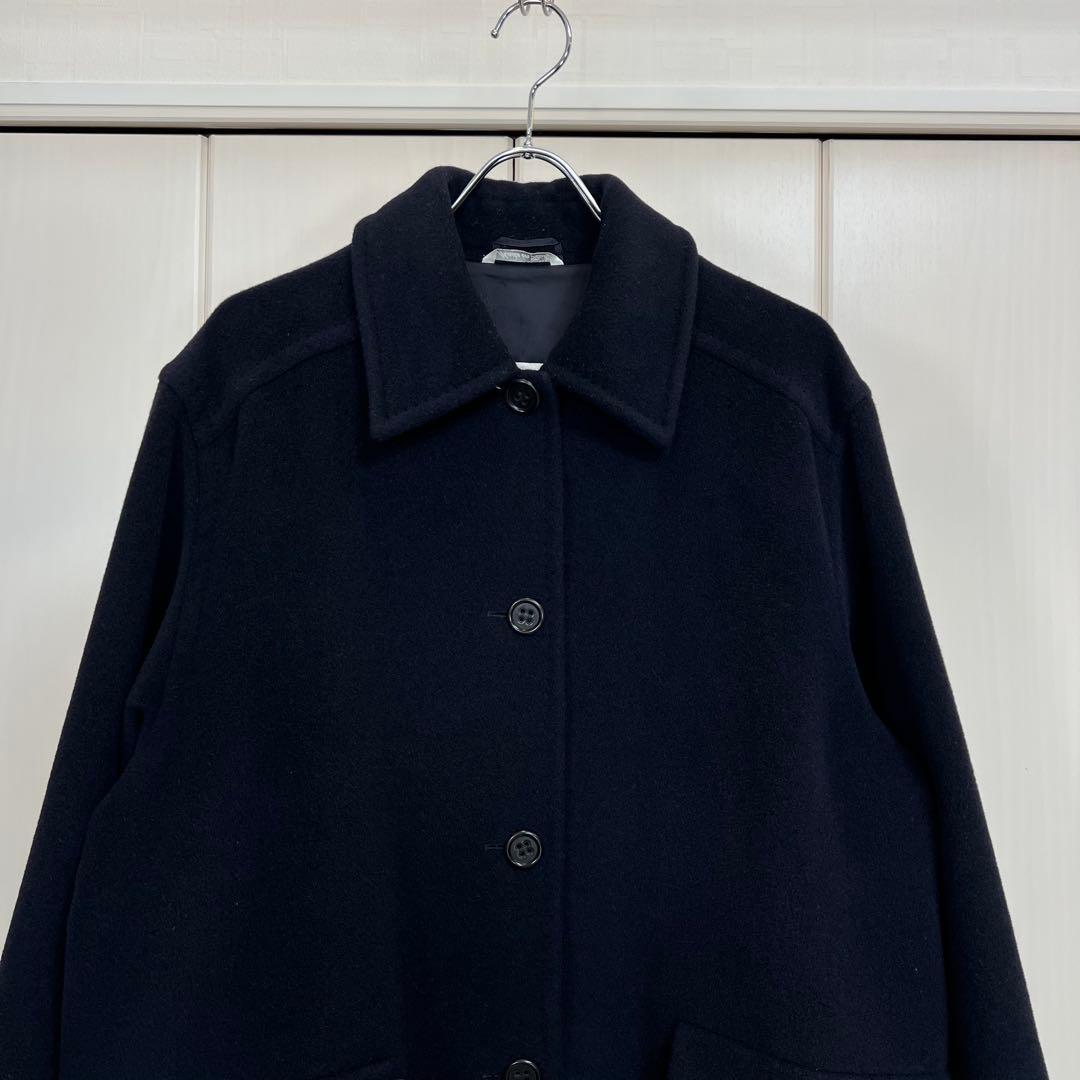 Max Mara カシミヤウール コート ネイビー 白タグ 42