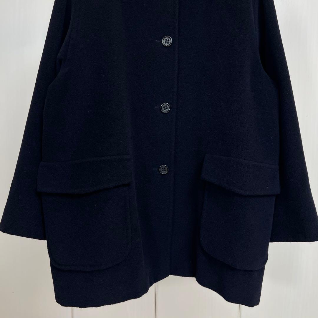 Max Mara カシミヤウール コート ネイビー 白タグ 42