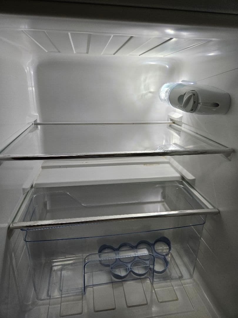 冷蔵庫　レトロ　grand line　電化製品　冷凍庫　２ドア　ライムグリーン