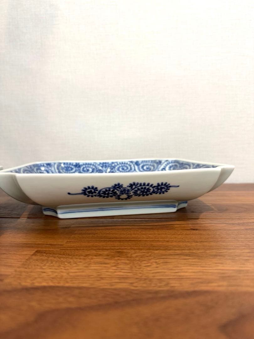 【新品未使用品】FOURGRACE 蛸唐草　松竹梅　隅切盛皿