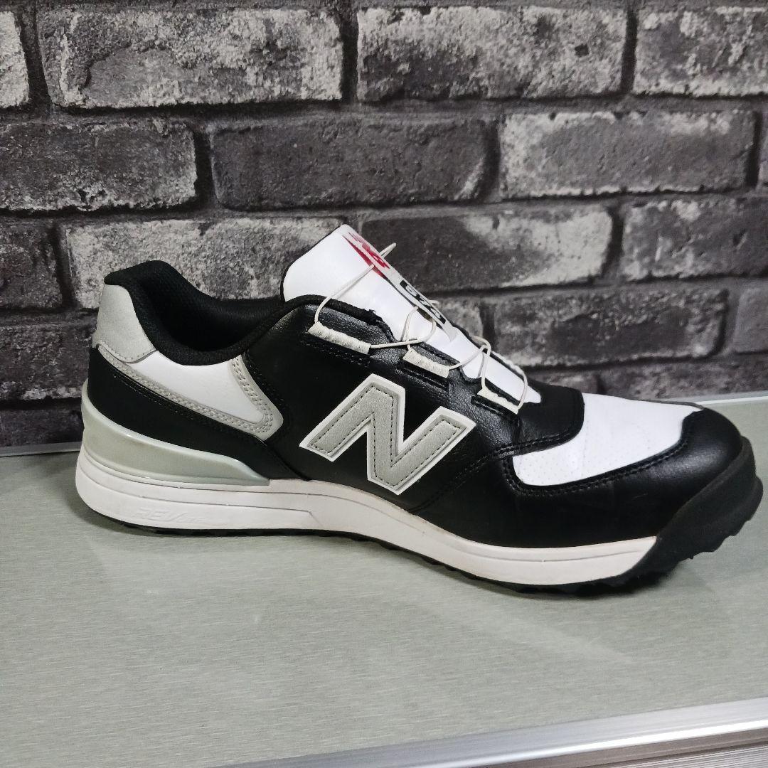 New Balance 574 ブラック/ホワイト ゴルフシューズ