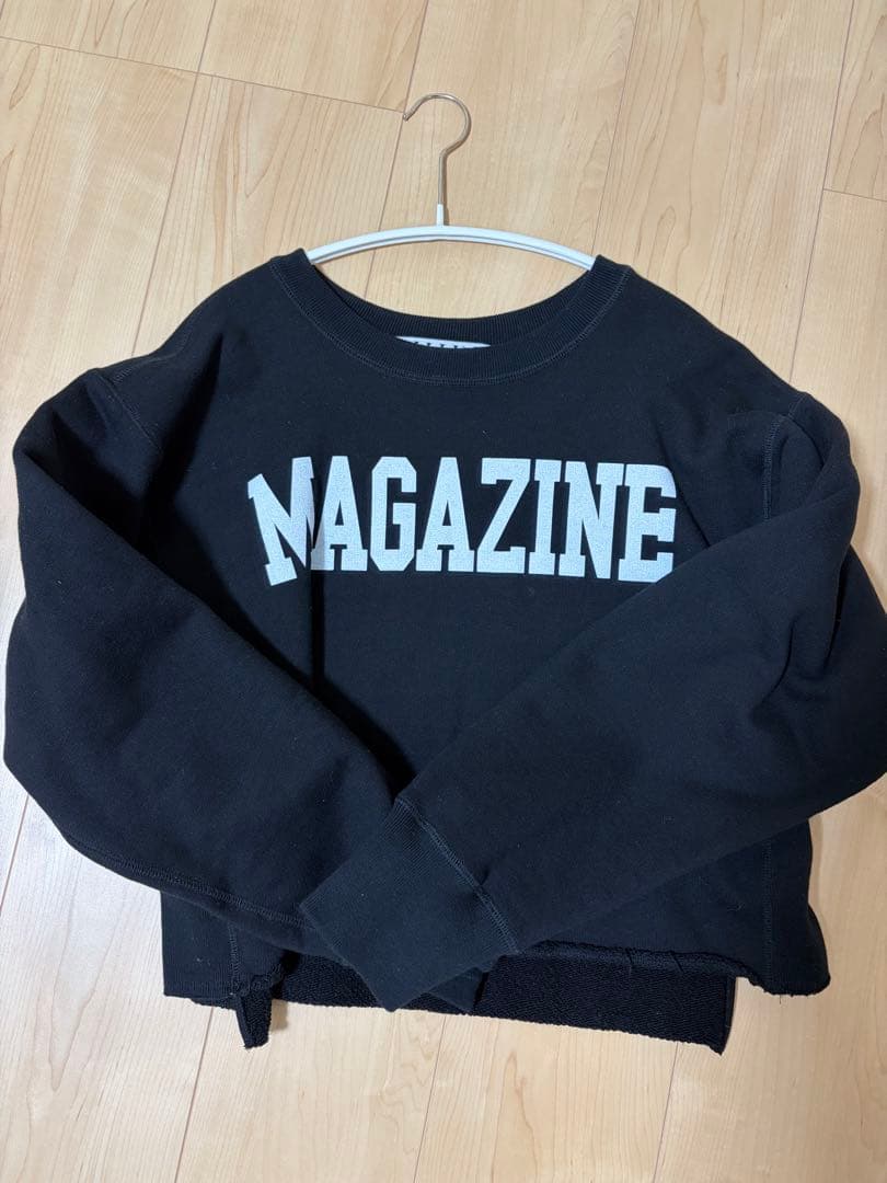 THIRD MAGAZINE ロゴボクシースウェット　黒