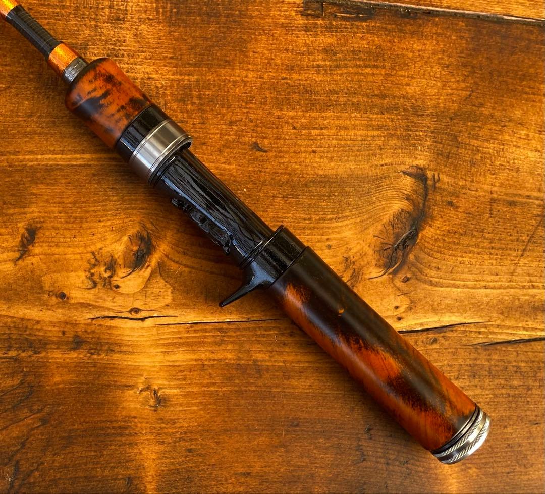 新品未使用　トラウトロッド　4ft9インチ ウッドグリップ　ベイトテレスコロッド